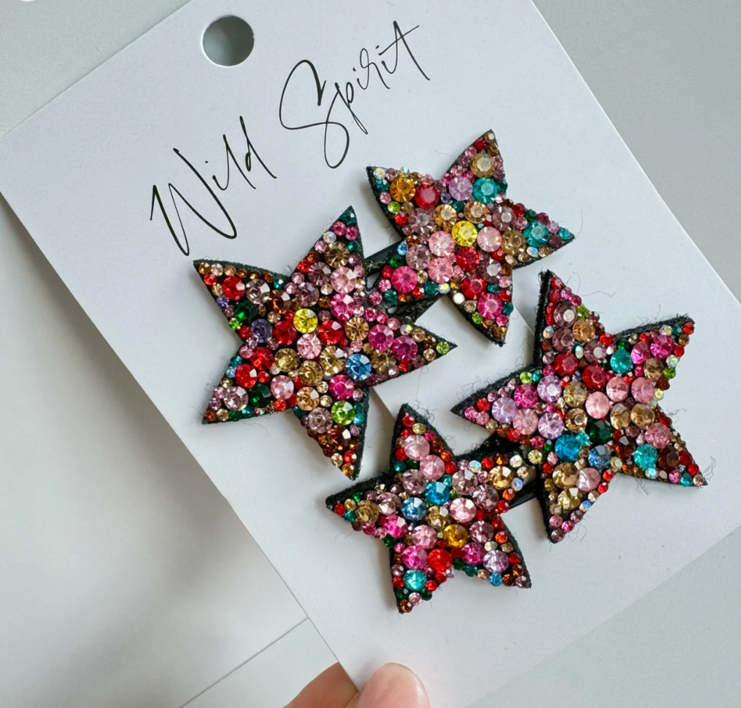 Rainbow Star Hair Slides