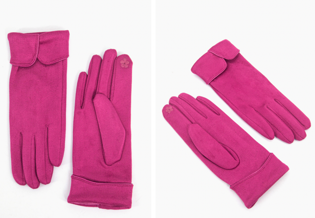 Fuchsia Pink Winter Gloves