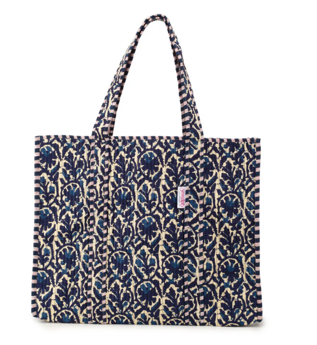 Elie Beaumont Serendipity Tote Bag Indigo Ikat