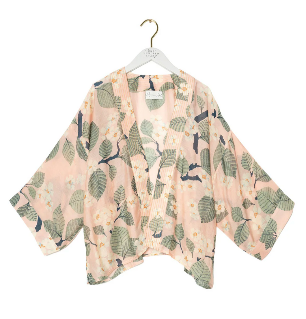 One Hundred Stars Tree Blossom Pink kimono