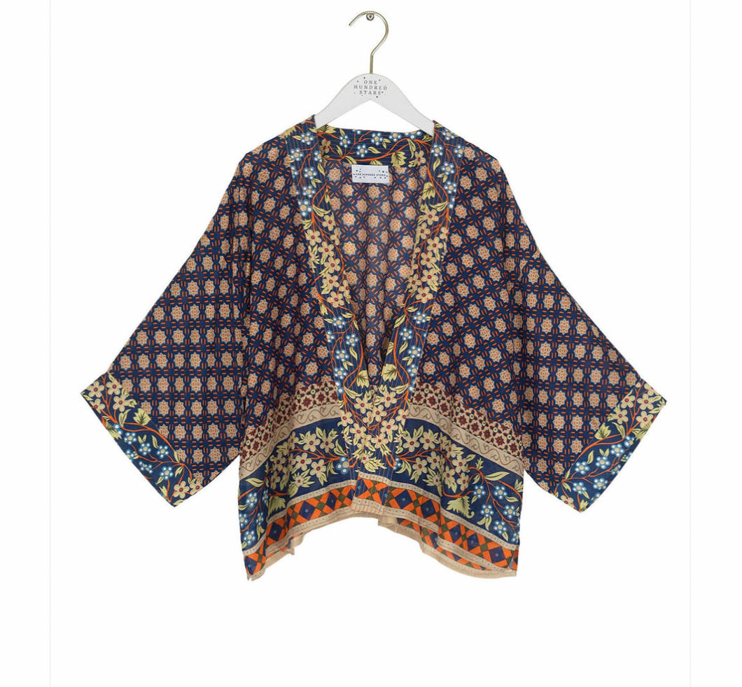 One Hundred Stars Moorish Blue Kimono