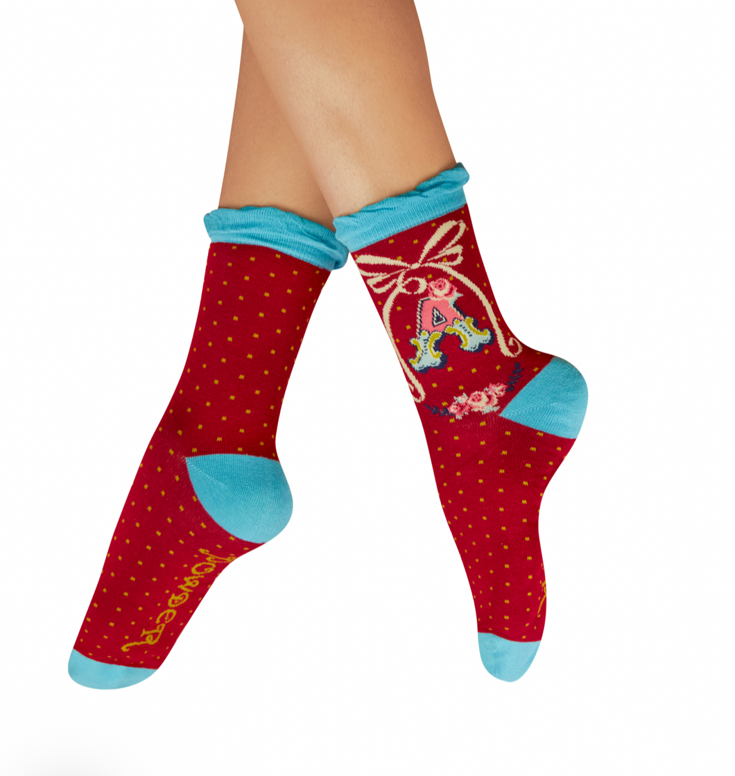 Powder Initial Socks
