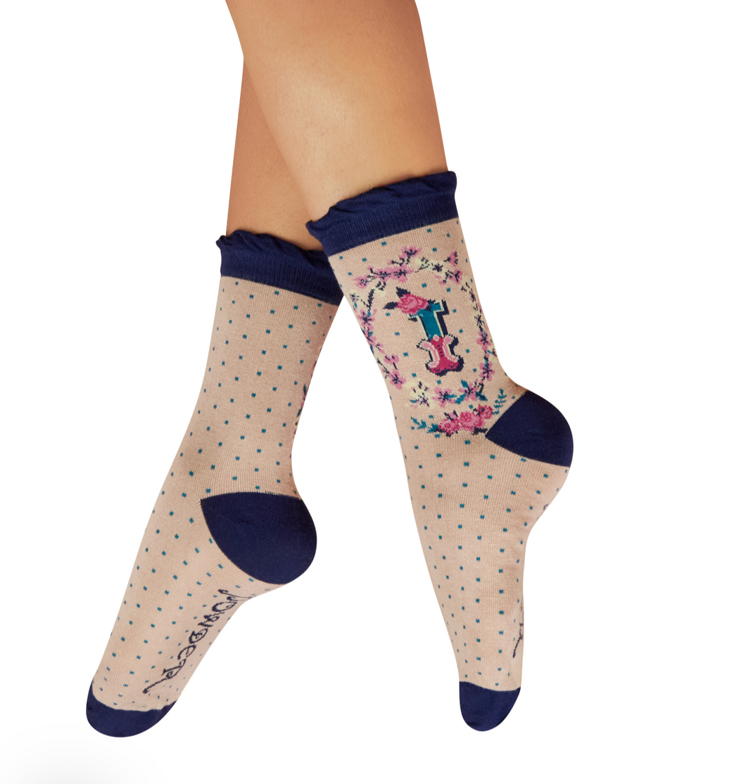 Powder initial Socks