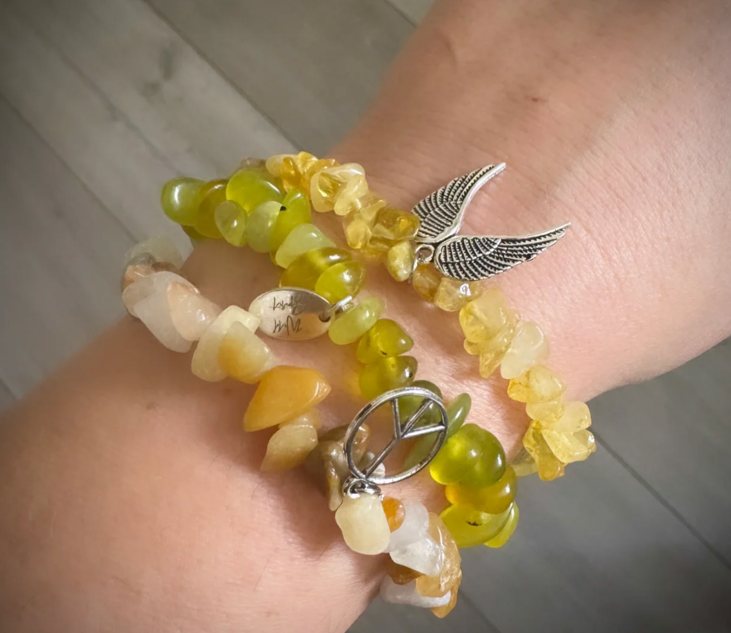 Wild Spirit Peace and Wings Set of 3 Bracelets