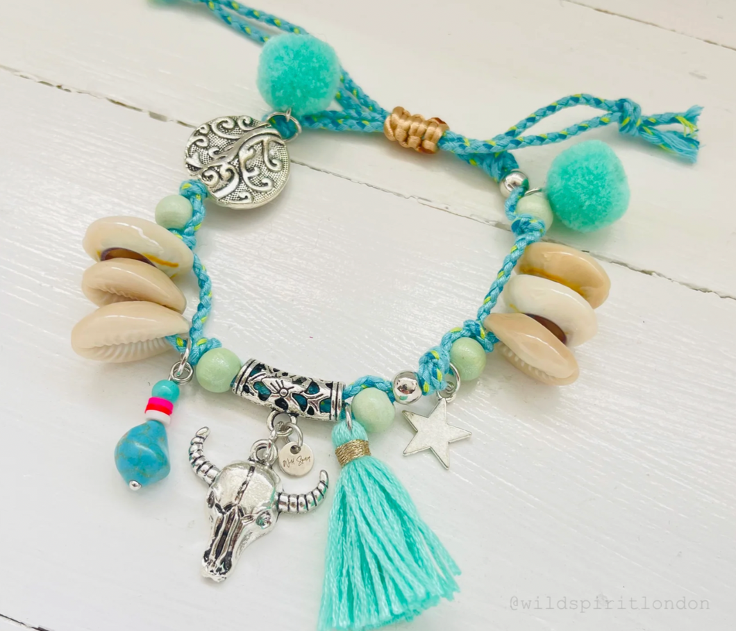 Wild Spirit Buffalo Charm Bracelet
