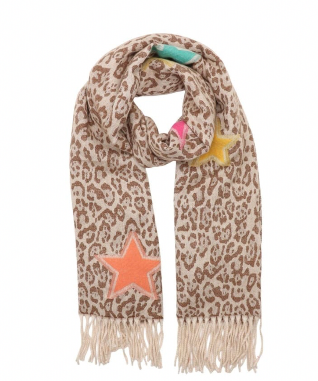 Animal and Stars Print Scarf