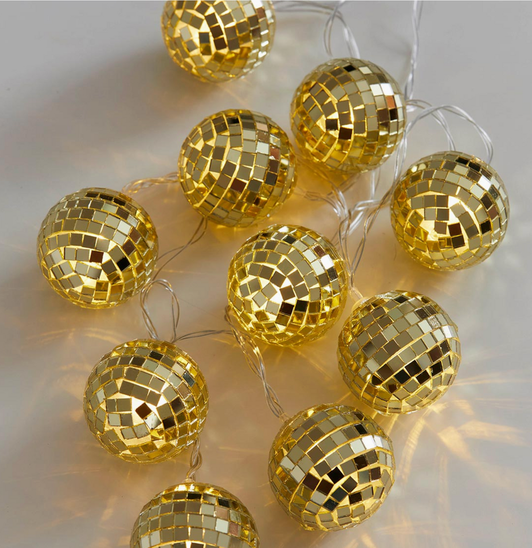 Luxe Gold Disco Ball Lights