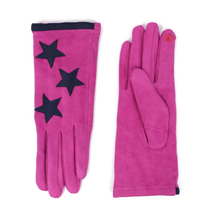 Hot Pink Triple Star Gloves