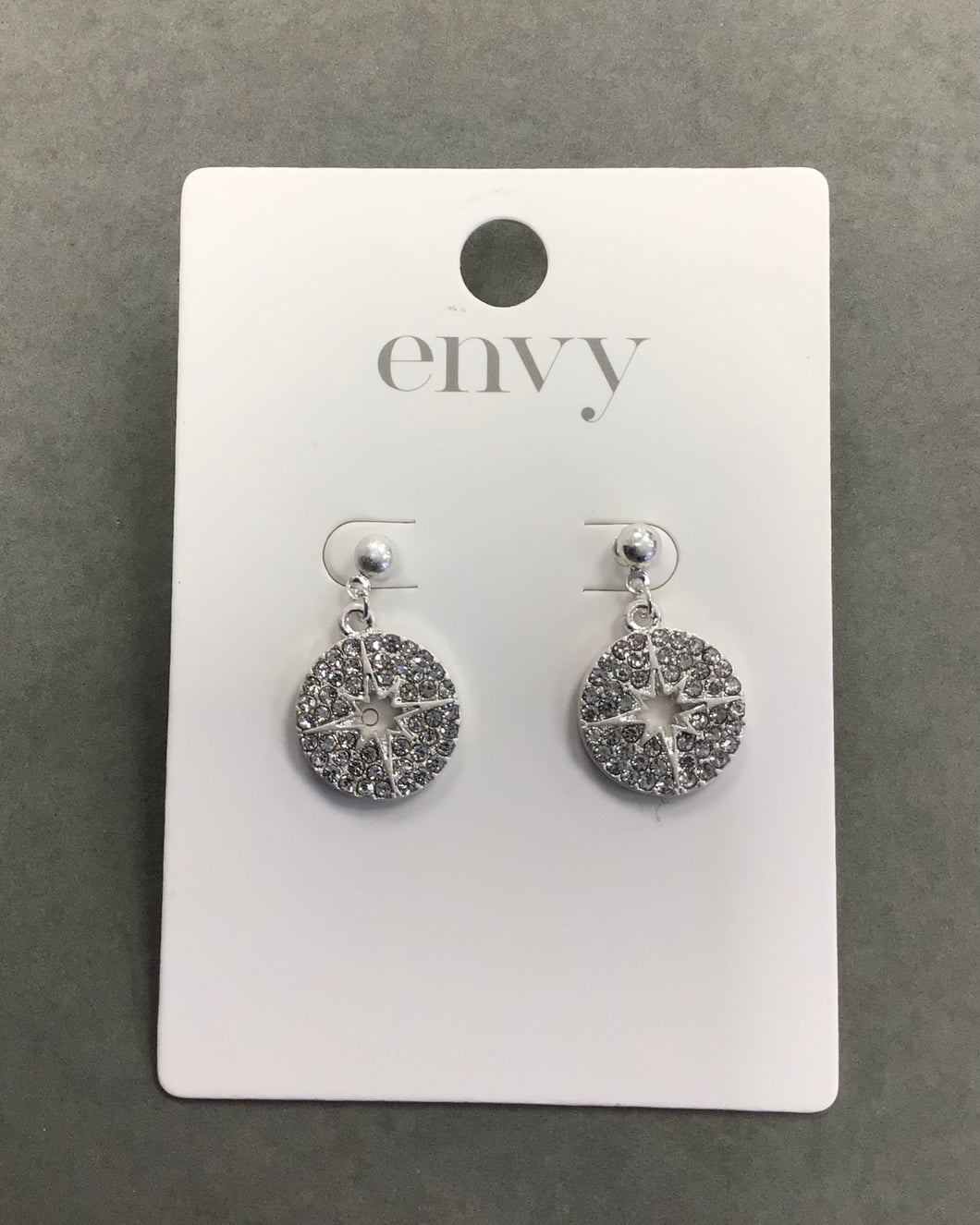 Silver and diamanté Earrings